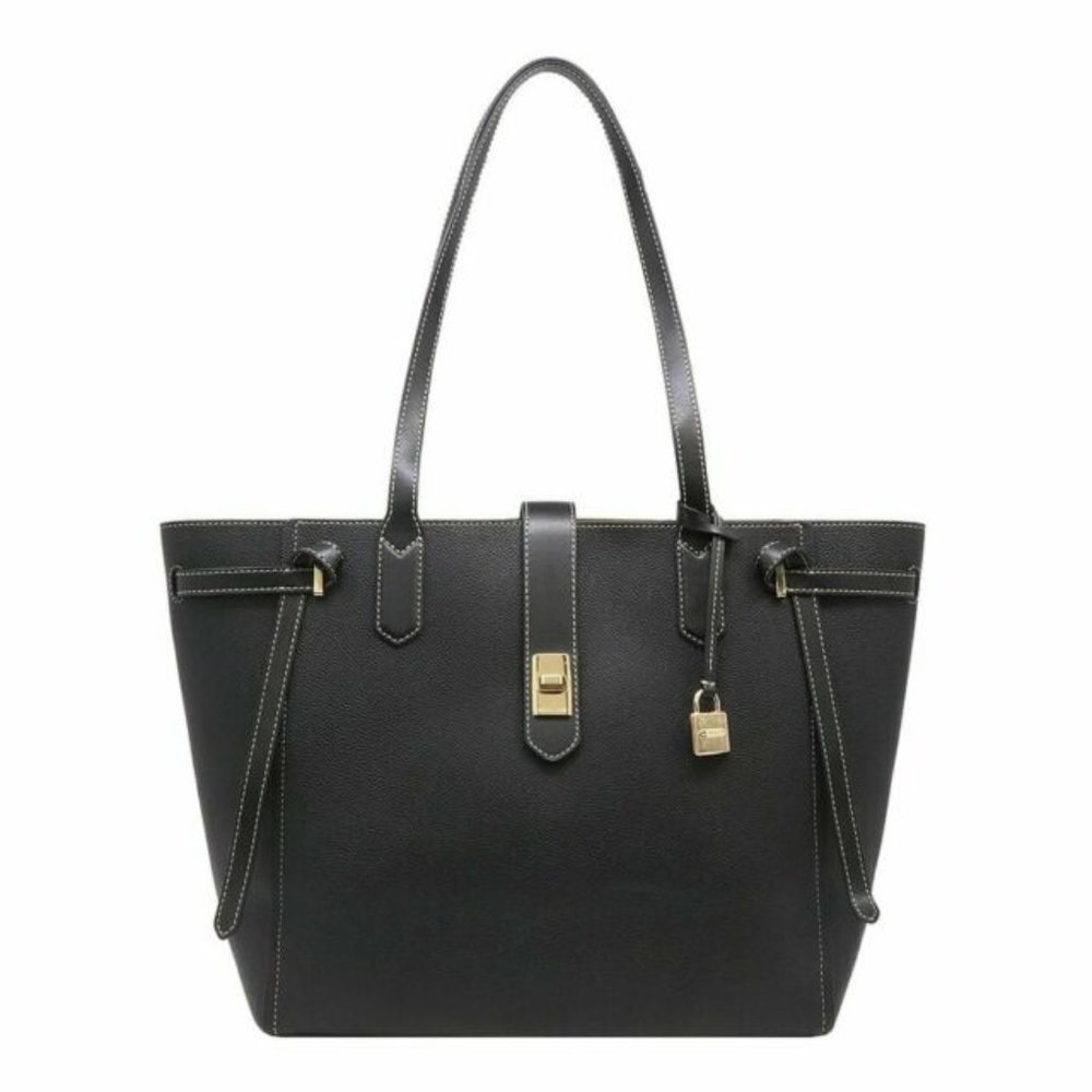Michael Kors Cassie Black Leather Tote/Carryall